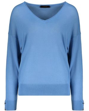 Moorer Truien & Vesten ,Blauw ,Katoen Pullover Met V-Hals