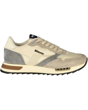 Blauer Sneakers - Blanc