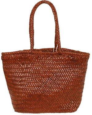 Dragon Diffusion Tassen ,Bruin ,Leer Grace Basket Small - Rood