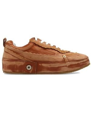 Loewe Kalfsleren Platform Sneakers Met Chunky Zool - Bruin