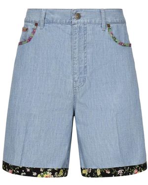 Valentino Garavani Denim Shorts - Blue