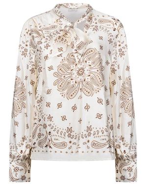 Nukus Angie Blouse Tie Paisley - Wit