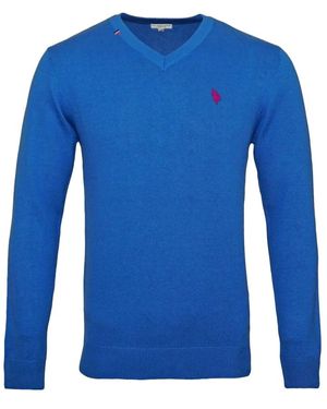 U.S. POLO ASSN. V-Neck Knitwear - Blu