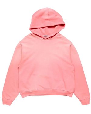 Acne Studios Fleece Logo Hoodie - Pink