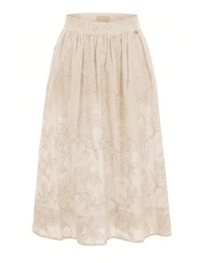 Liu Jo Midi Skirts - Natural