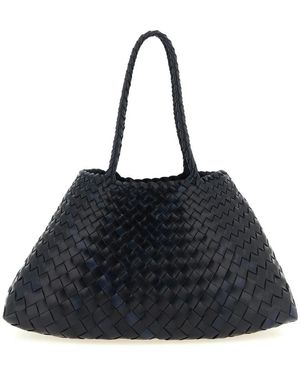 Dragon Diffusion Tassen ,Blauw ,Leer Gevlochten Leren Tote Bag