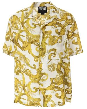 Versace Jeans Couture Short Sleeve Shirts - Yellow