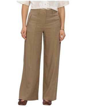 ROUGE EDIT Broeken ,Bruin ,Rousummer Hw W/F Trouser - Naturel
