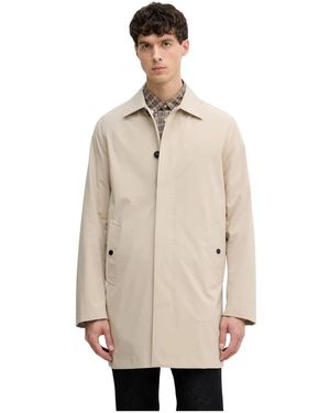 Trussardi Single-Breasted Coats - Neutro