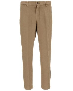 BRIGLIA Straight Trousers - Natural