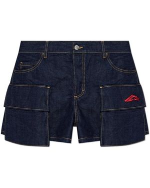DSquared² Korte Broeken ,Blauw ,Katoen Jeans Tuinbroek