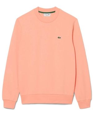 Lacoste Hoodies & Sweatvesten ,Roze ,Round-Neck Truien