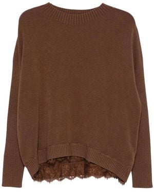 Ermanno Scervino Rundhals-Strickpullover - Braun