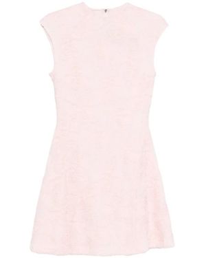 ROTATE BIRGER CHRISTENSEN Pink Embroidered Mesh Mini Dress