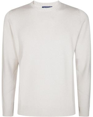 Drumohr Round-Neck Knitwear - White