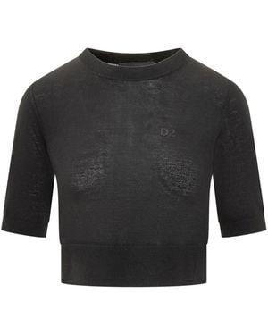 DSquared² Round-Neck Knitwear - Black
