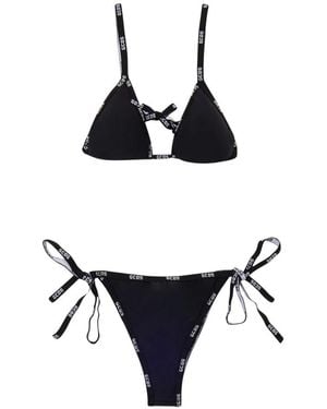 Gcds Bikini Mit Logo-Trägern - Schwarz