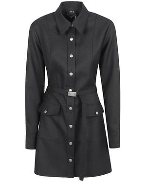 A.P.C. Belted Coats - Black
