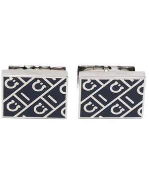 Ferragamo Cufflinks & Tie Clips - Black
