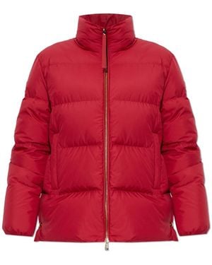 Moncler Jassen ,Rood ,Polyester Vivantesse Donsjas