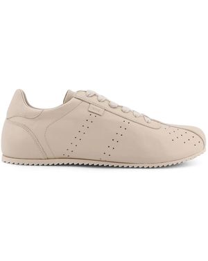 Ami Paris Wildleder Schnürsneaker Leder Gummisohle - Natur