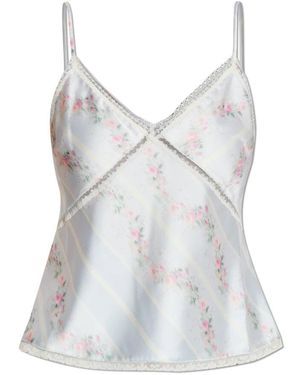 LoveShackFancy Sleeveless Tops - Bleu