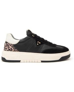 Nero Giardini Schwarze Damen-Sneaker Aus Leder Und Wildleder