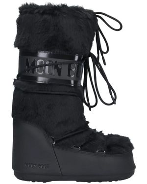 Moon Boot Schoenen ,Zwart ,Polyester Icon Faux Fur Boot