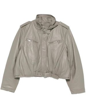 Gestuz Leather Jackets - Gray