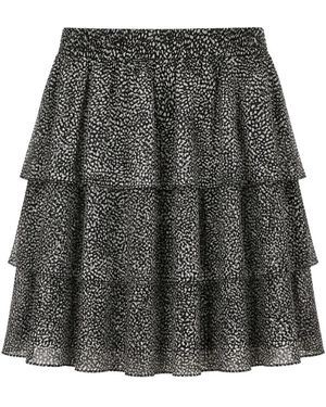 Michael Kors Bedruckter Georgette-Stufenrock - Grau