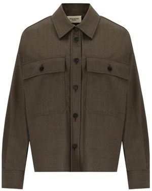 Weekend by Maxmara Jassen ,Bruin ,Wol Radura Shirt Jacket - Groen