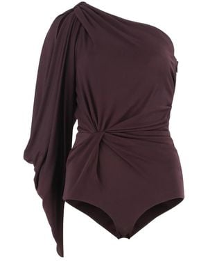 Saint Laurent Gesammelter One-Shoulder-Body Mit Cut-Out-Details - Lila