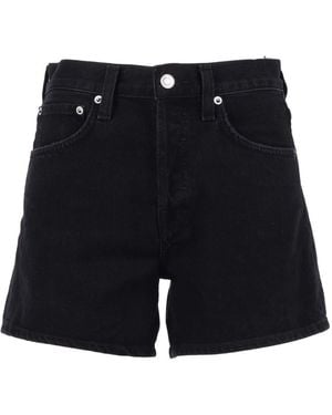 Agolde Parker Denim Shorts - Zwart