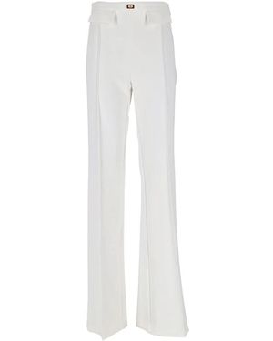 Elisabetta Franchi Wide Trousers - Bianco