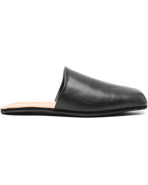 Our Legacy Schwarze Leder Schuhe Mit Eckiger Spitze