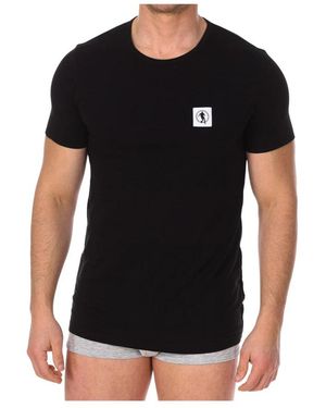 Bikkembergs Tops ,Zwart ,Katoen Essential T-Shirt Met Korte Mouwen