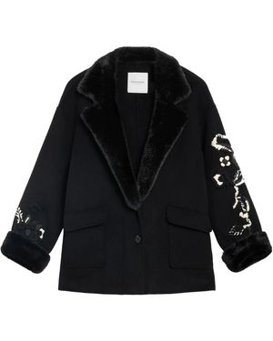 Ermanno Scervino Jassen ,Zwart ,Nepbont Nepbont & Lammy Jas