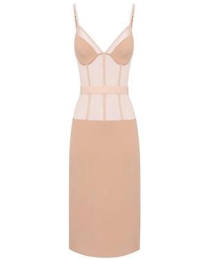 Elisabetta Franchi Midi Dresses - Bianco