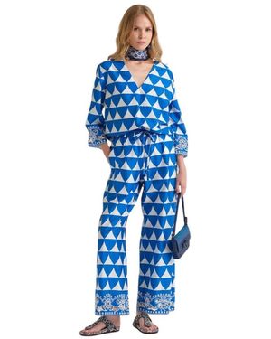 Maliparmi Wide Trousers - Azul