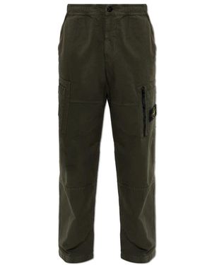 Stone Island Broeken ,Groen ,Katoen Groene Cargo Broek