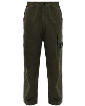 Stone Island Broeken ,Groen ,Katoen Groene Cargo Broek