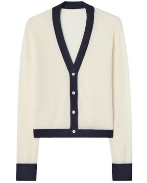CLOEYS Truien & Vesten ,Veelkleurig ,Kasjmier Kasjmier Colorblock Vest - Wit