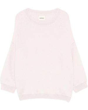 KHAITE Round-Neck Knitwear - Rosa