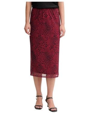 MARC AUREL Kokerrok Midi - Rood