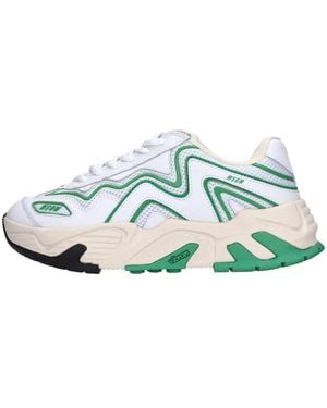 MSGM Schoenen ,Wit ,Leer Sneakers Wit - Groen