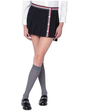 Thom Browne Rokken ,Zwart ,Wol Zwarte Wol Polyester Rok - Blauw