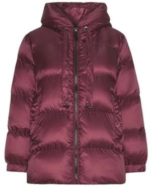 Max Mara Jassen ,Rood ,Nylon Seia Gewatteerd Jack - Paars