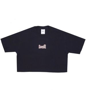 Huf Schwarzes Cropped Tee 1993 Stil - Blau