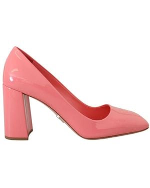 Prada Schoenen ,Roze ,Leer Prachtige Pump Met Vierkante Neus