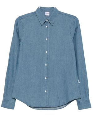 Aspesi Overhemden ,Blauw ,Denim Denim Shirts